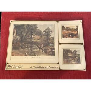 Set Of 6‎ Clover Leaf Cork Placemats and coasters United Kingdom